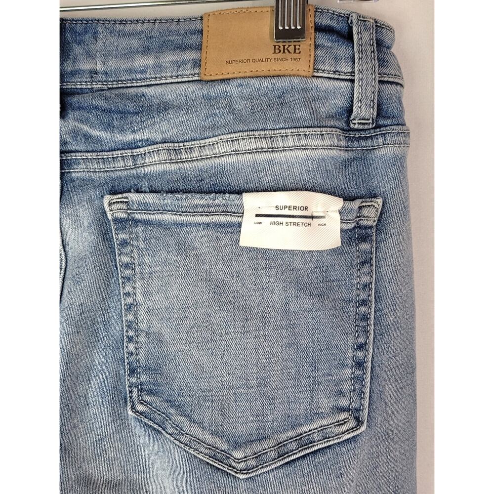 BKE Buckle PAYTON Universal Fit Mid-Rise Flare Frayed Hem Denim Jeans Sz 27x31.5 - Picture 9 of 16